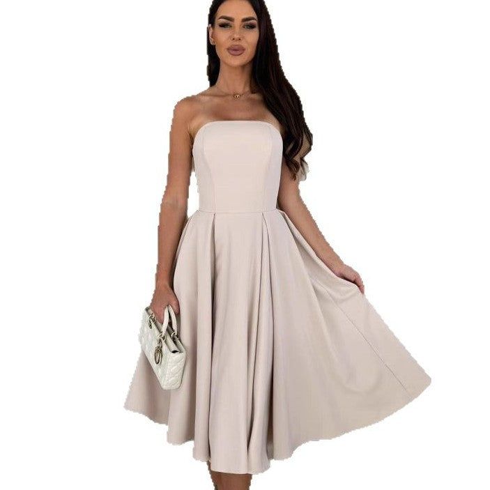 Chic and Stylish Sleeveless A-Line Midi Dress