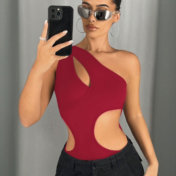 Asymmetrical swimsuit for women with trendy cut-out design Chic & Stil