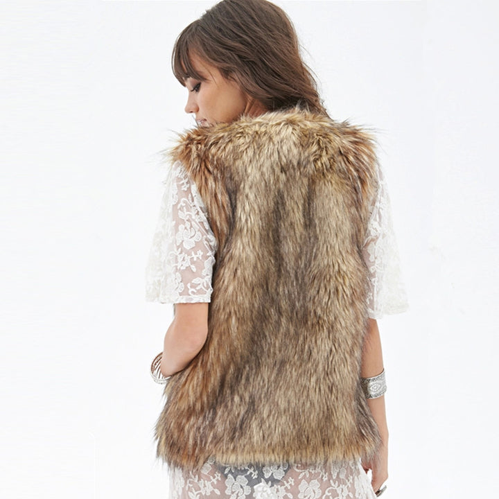 Ladies Elegant Faux Fur Vest Chic and Stylish