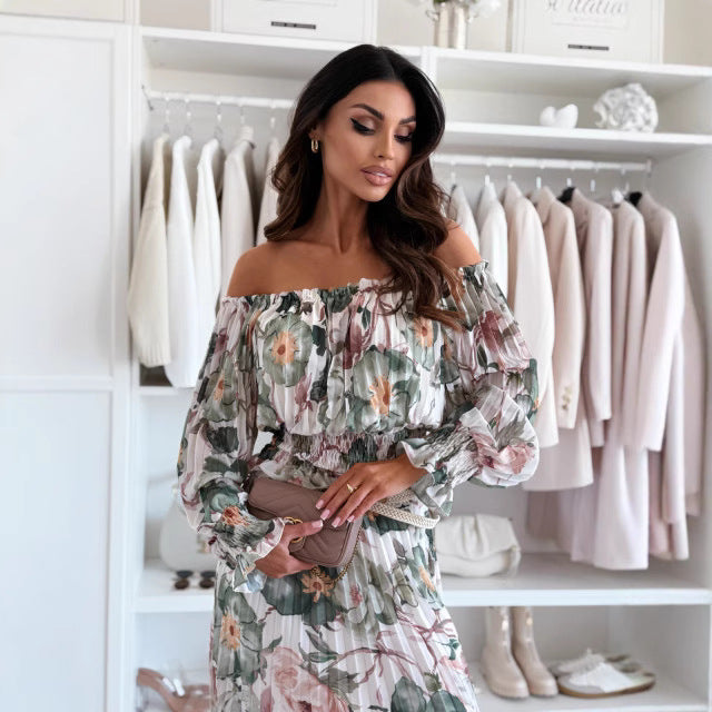Ladies Off-Shoulder Fluid Maxi Dress Lune London 1751506841