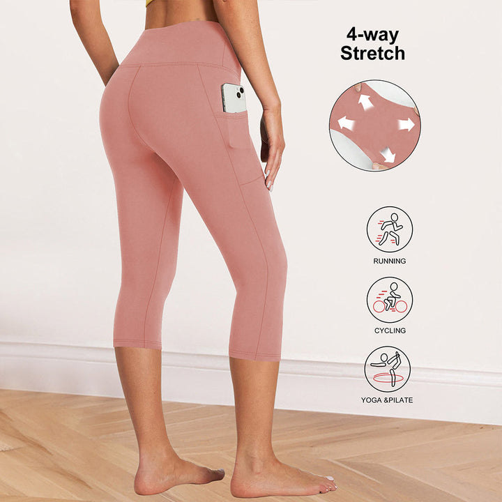 Women's Compression Leggings with Tummy Control and Side Pockets Lune London