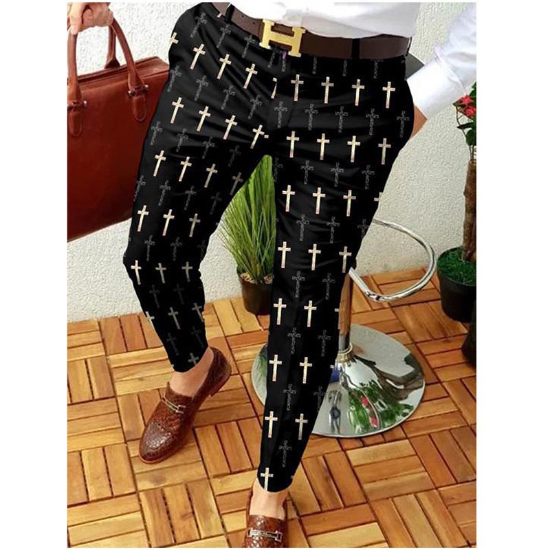 Modern cargo pants for men with crossed pattern and practical fit Lune London