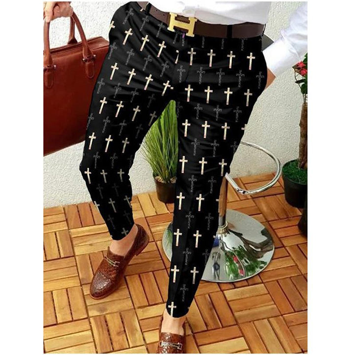 Modern cargo pants for men with crossed pattern and practical fit Lune London
