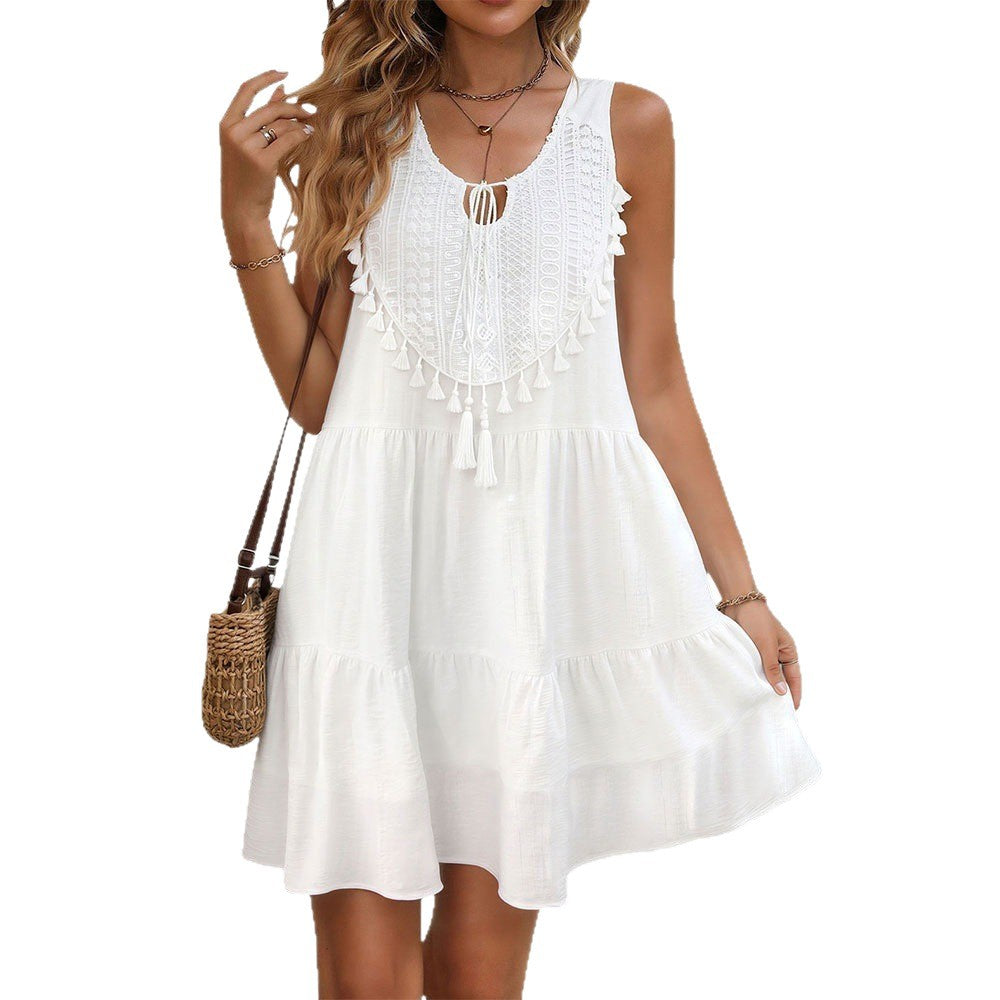Robe d'été pour femmes avec des franges tendance Chic & Stil