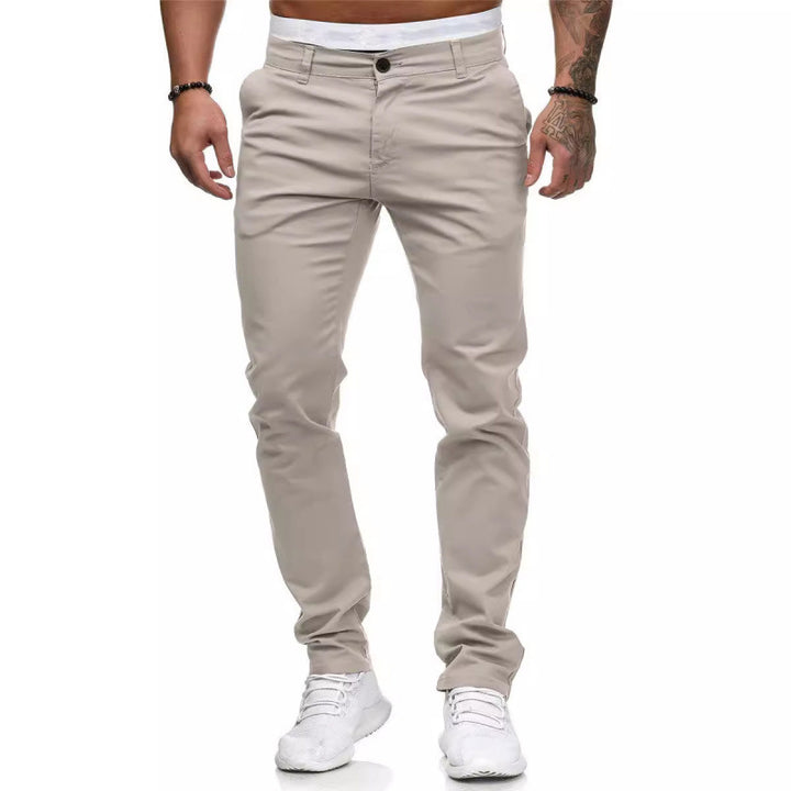 Slim fit chino pants for men with elastic waistband Lune London