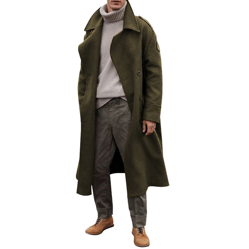 Elegant wool coat for men with double-breasted buttons Lune London