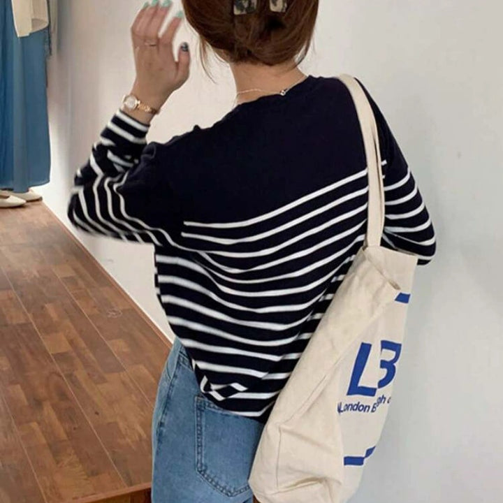 Ladies striped long sleeve t-shirt Lune London
