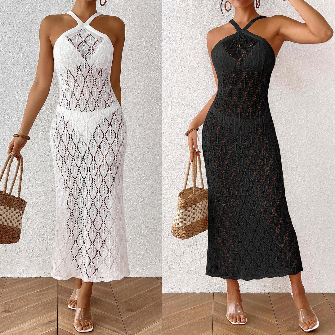 Ladies Elegant Chic Crochet Maxi Dress