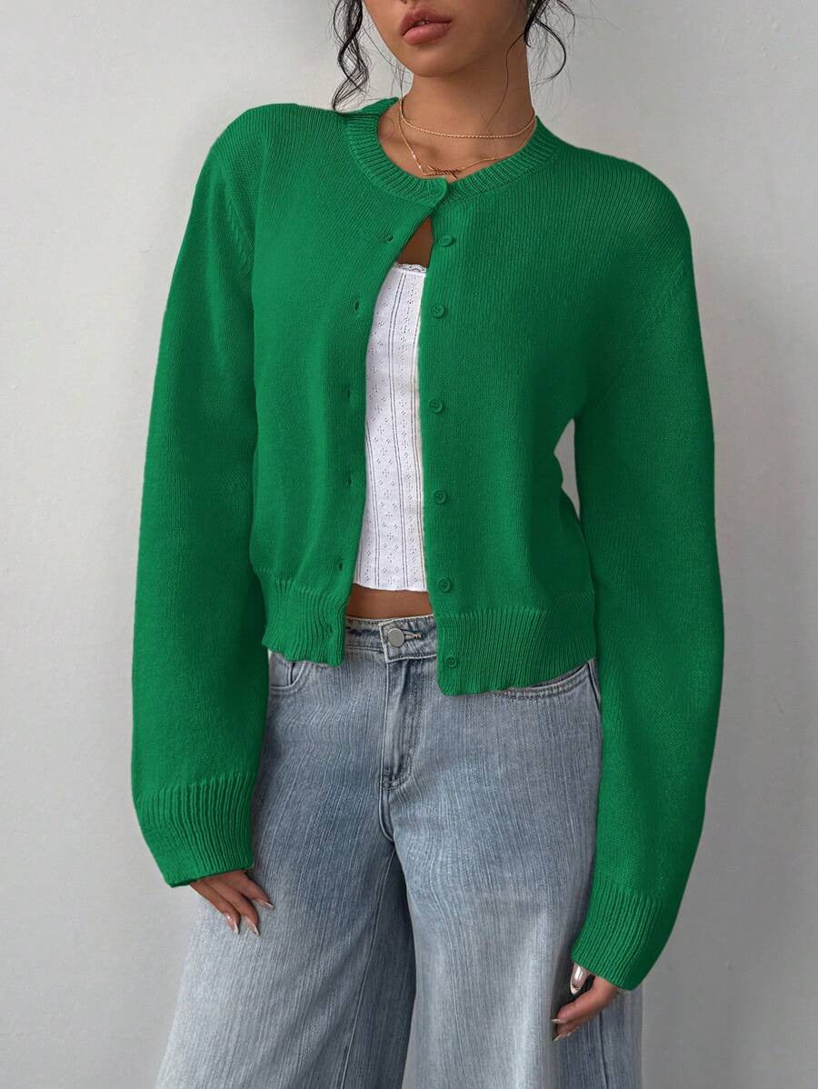Ladies casual knit vest with buttons Lune London