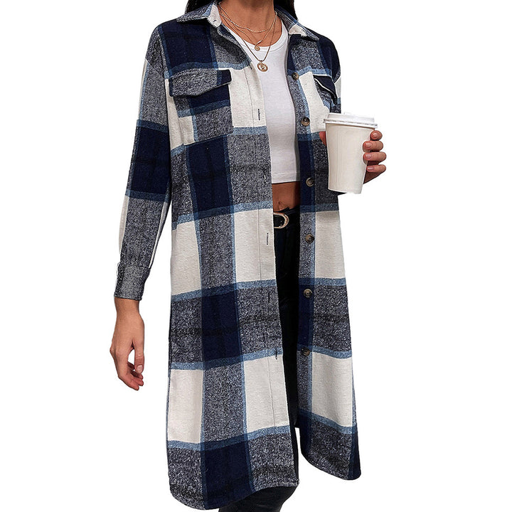 Plaid overshirt for women with a relaxed fit and long sleeves Lune London