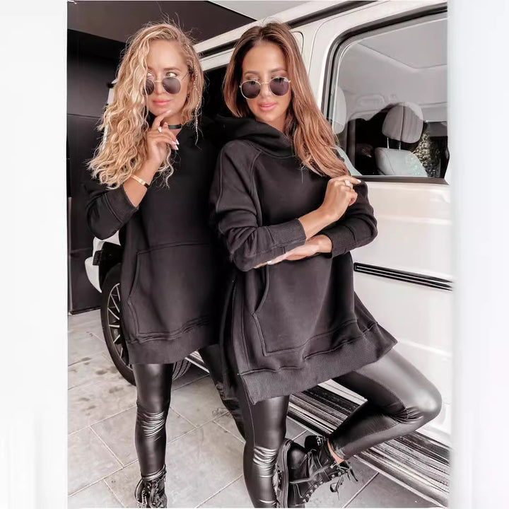 Women's oversized hoodie with side slits Lune London