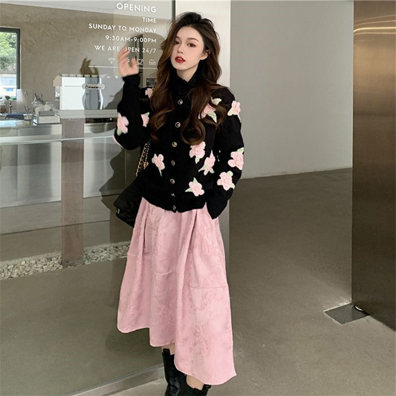 Cardigan pour femmes avec motif floral Chic & Stil