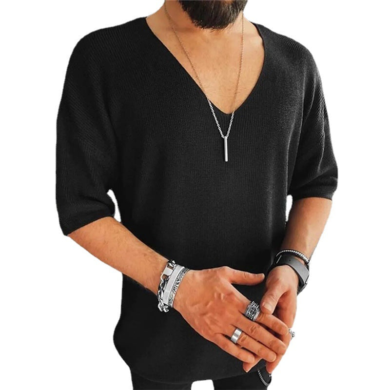 Men's plus size V-neck sweater Lune London