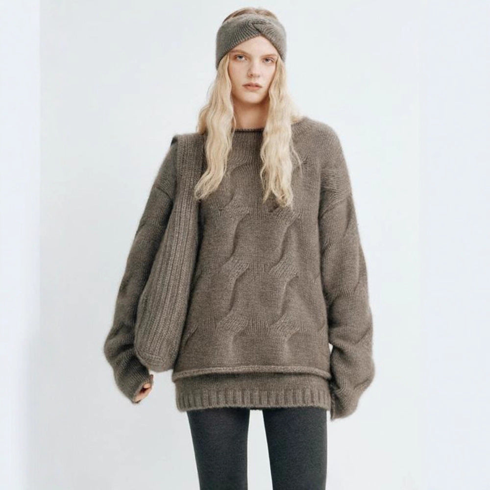 Pull surdimensionné en mohair Chic & Stil pour femmes