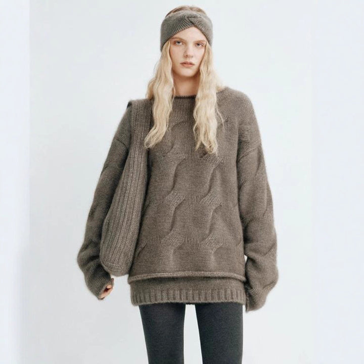Pull surdimensionné en mohair Chic & Stil pour femmes