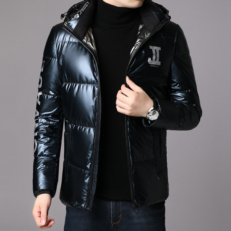 Lightweight and stylish down jacket for men with high collar Lune London