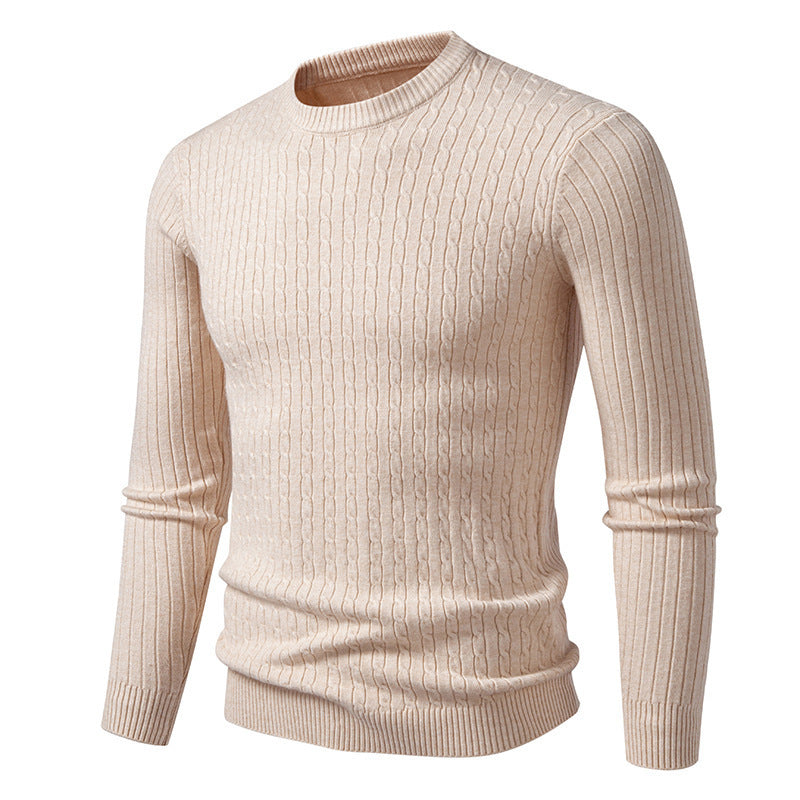 Men's knitted sweater with modern cable pattern Lune London