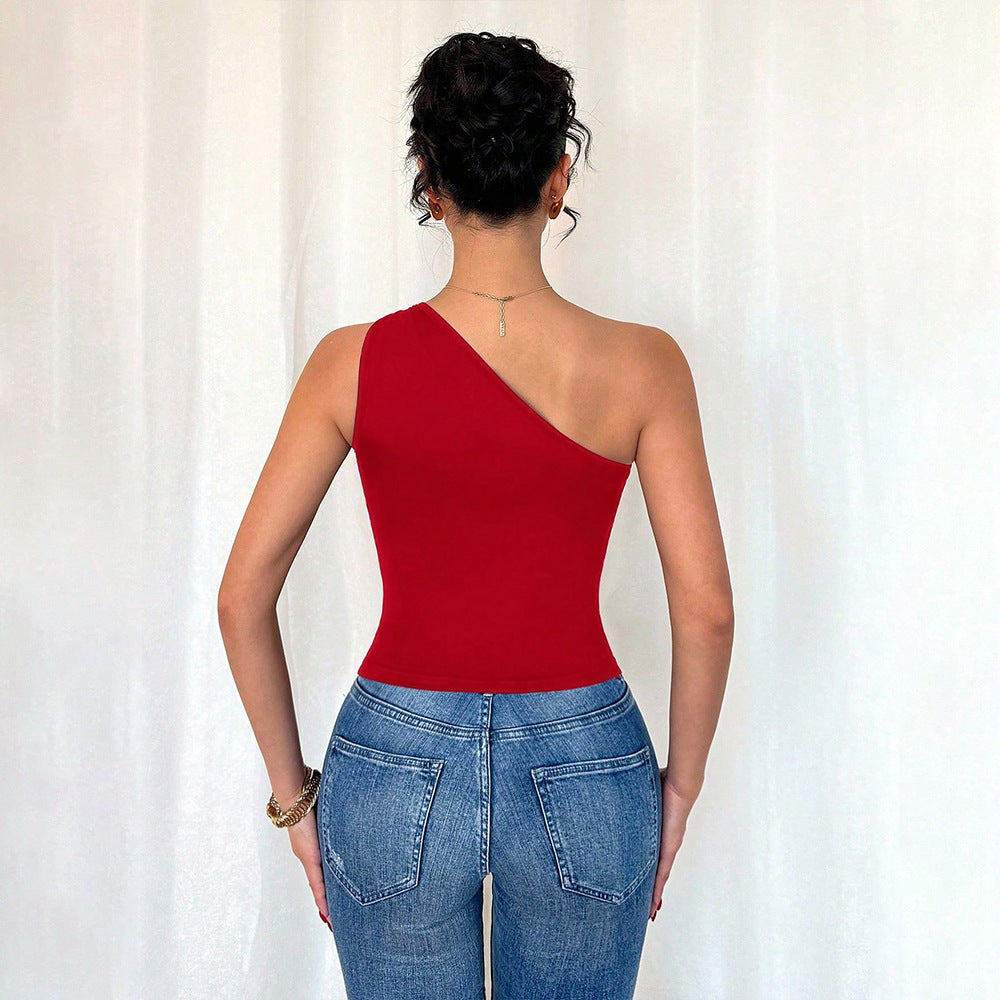 Asymmetrical women's body with decorative knot Chic & Stil