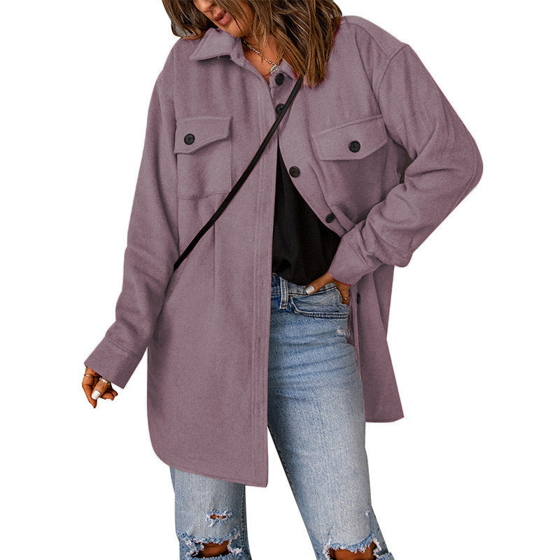 Oversized utility shirt jacket for women Lune London