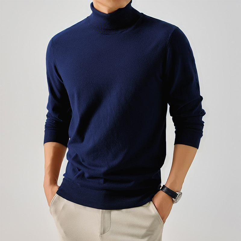 Men's Elegant Turtleneck Sweater in Fine Wool Lune London