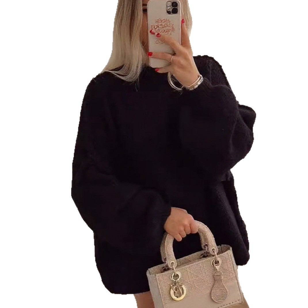 Pull en tricot surdimensionné pour femmes avec des manches volumineuses et un matériau doux Chic & Stil
