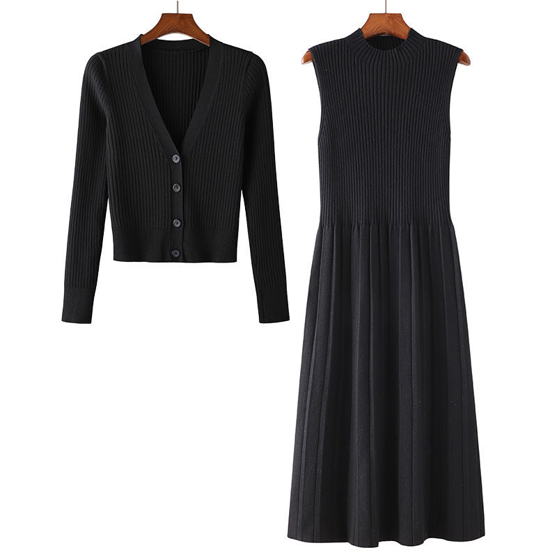 Knit dress for women with matching cardigan Lune London