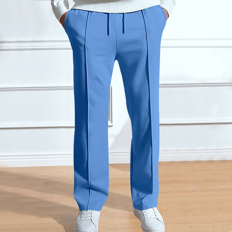 Men's leisure pants with elastic waistband and side snap buttons Lune London