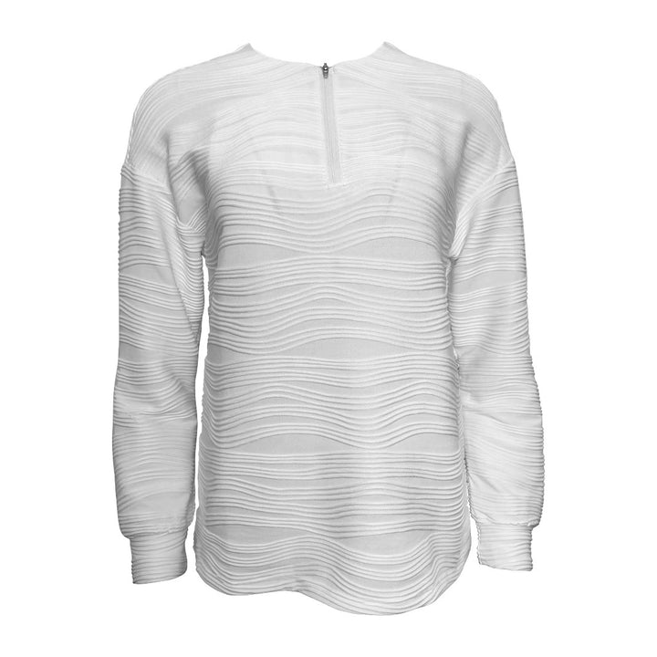 Modern sweatshirt for women with half zipper and textured design Lune London