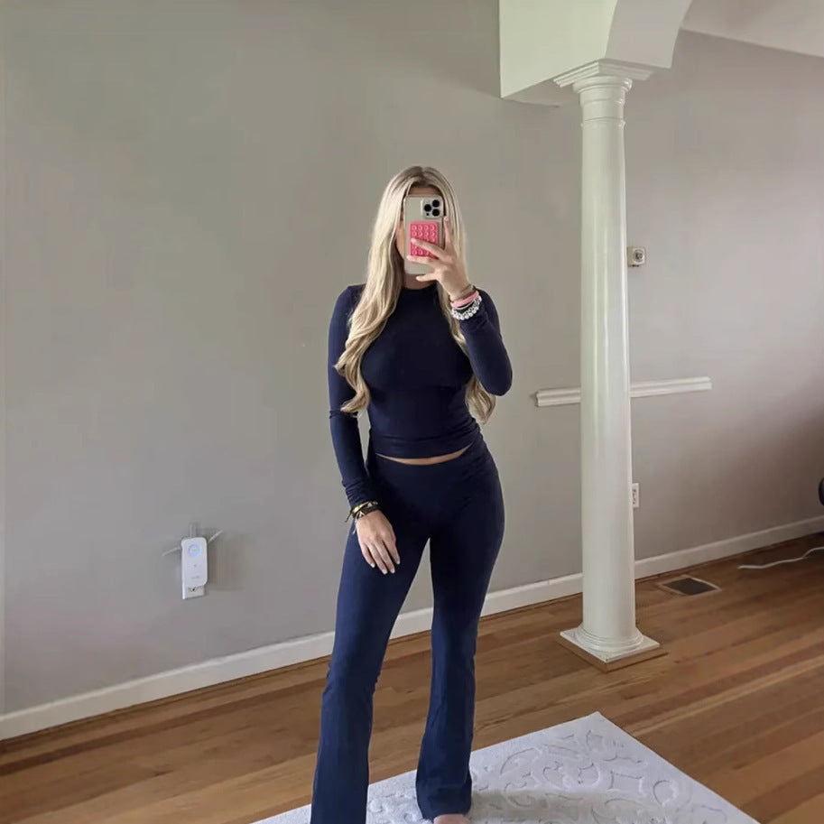 Women functional top with high collar and elastic waist Lune London