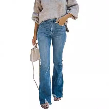 Ladies timeless jeans in modern cut with cropped leg Lune London