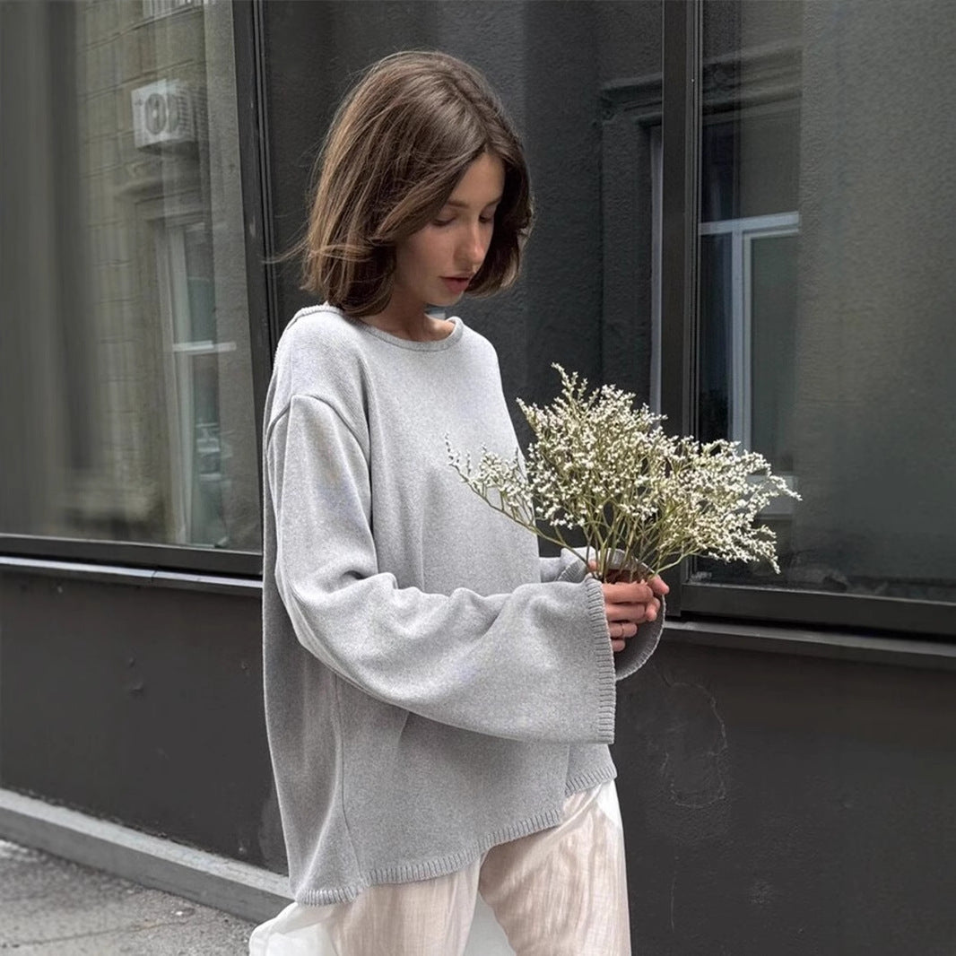 Women Loose Fit Casual Knit Sweater Lune London