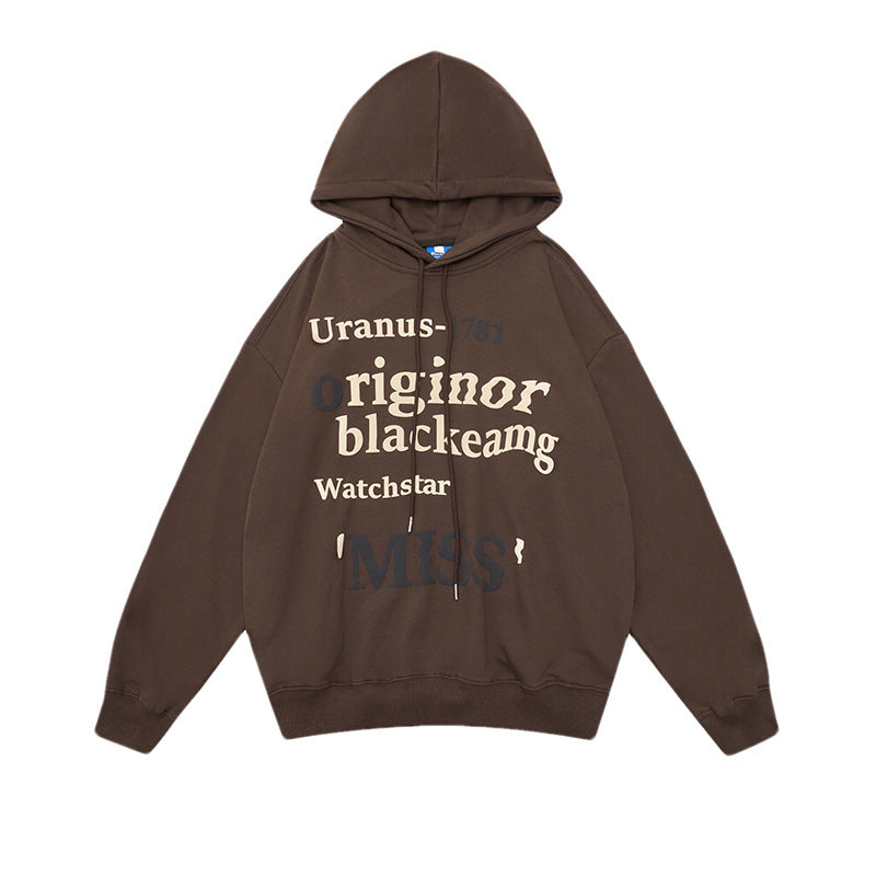 Women's leisure hoodie with trendy lettering Lune London