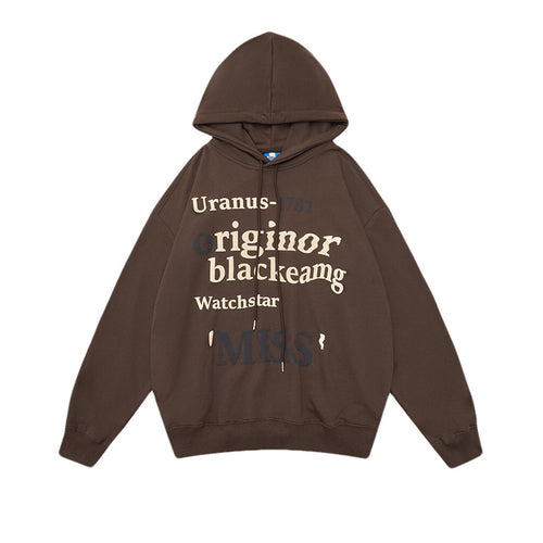 Women's leisure hoodie with trendy lettering Lune London
