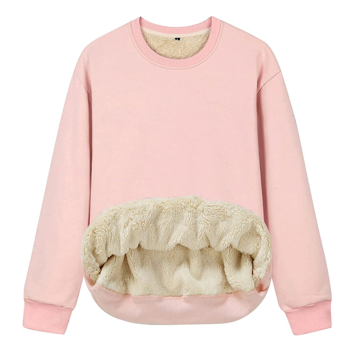 Ladies Oversized Cozy Pullover with Fleece Lining Lune London