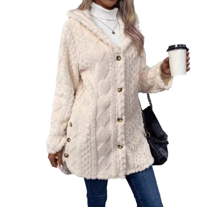 Ladies Cozy Fleece Jacket with Hood Lune London