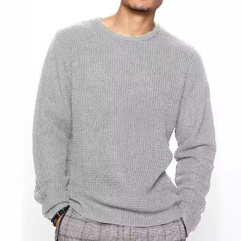Men's Structured Sweater with Round Neck Lune London