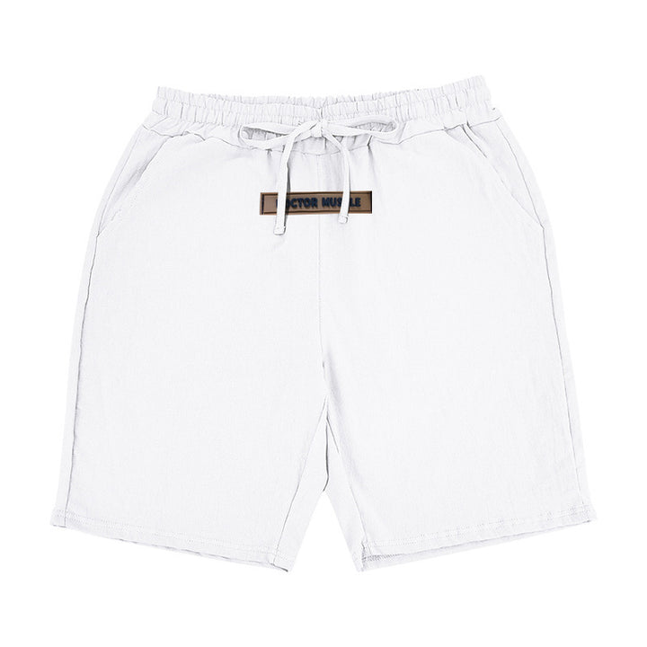 Comfortable men's leisure shorts with elastic waistband and practical side pockets Lune London