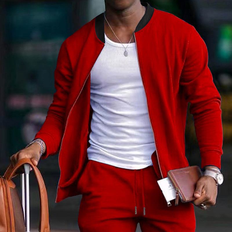 Sporty bomber jacket for men with elastic inserts and practical zipper Lune London
