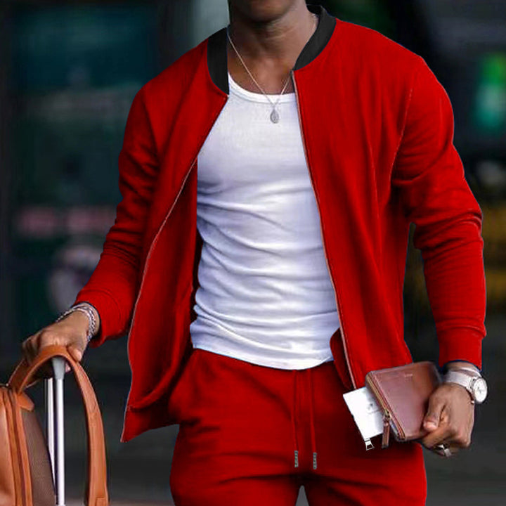 Sporty bomber jacket for men with elastic inserts and practical zipper Lune London
