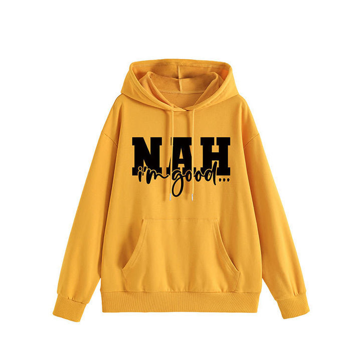 Sweat à capuche pour femmes avec lettrage motivant et coupe confortable Chic & Stil
