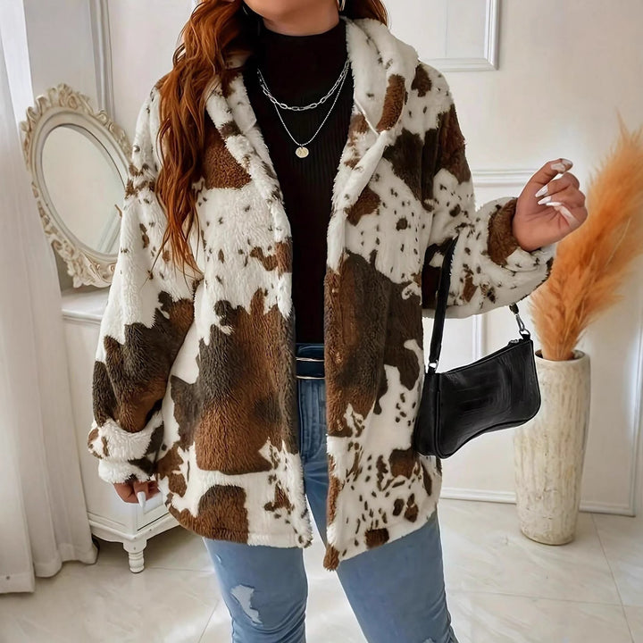 Ladies Oversized Chic Faux Fur Coat
