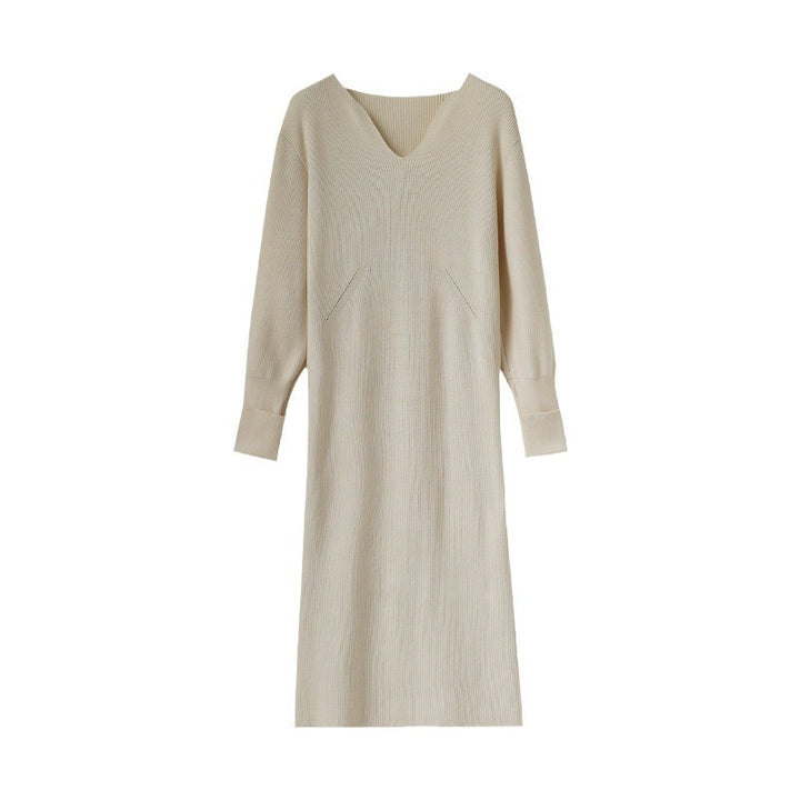 Robe en tricot pour femmes avec décolleté en V profond et coupe confortable Chic & Stil