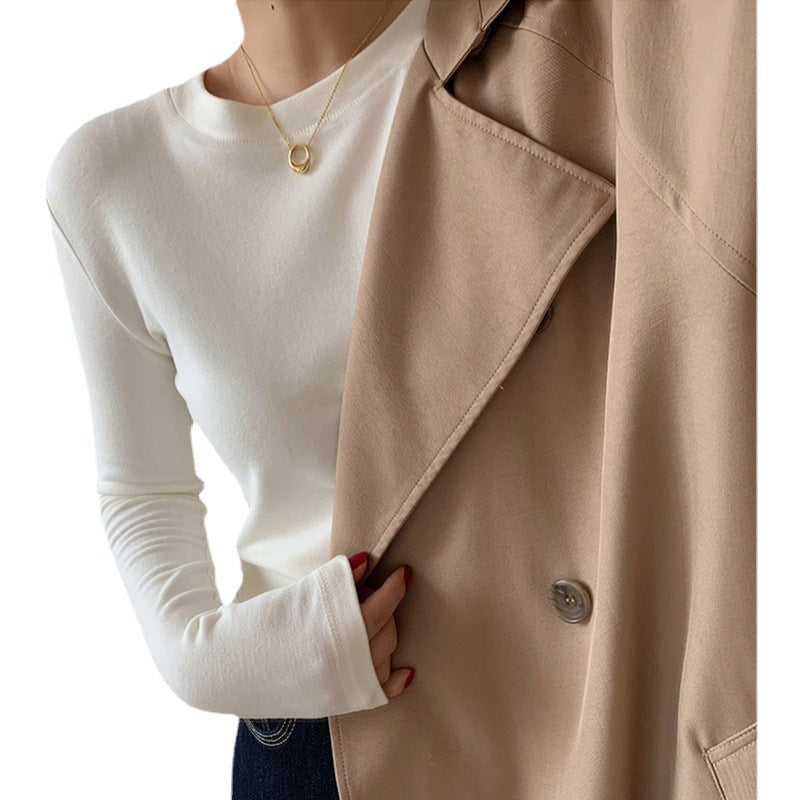 Women's long-sleeve shirt made of soft cotton fabric with a casual cut Lune London
