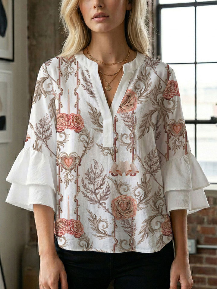 Ladies blouse with beautiful floral design Lune London