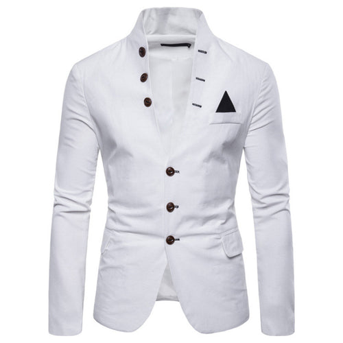 Veste élégante pour hommes avec col montant moderne et détails de boutons originaux Lune London