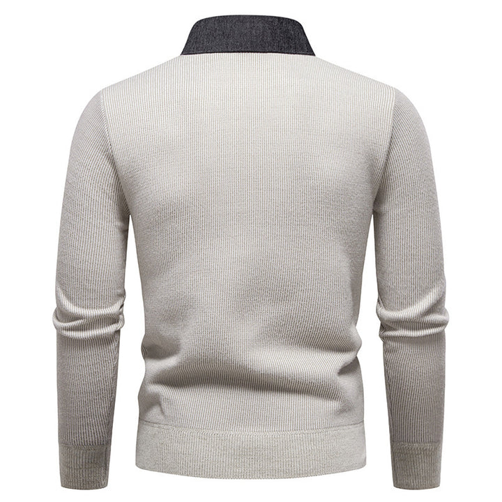 Fine knit sweater for men with modern collar design Lune London