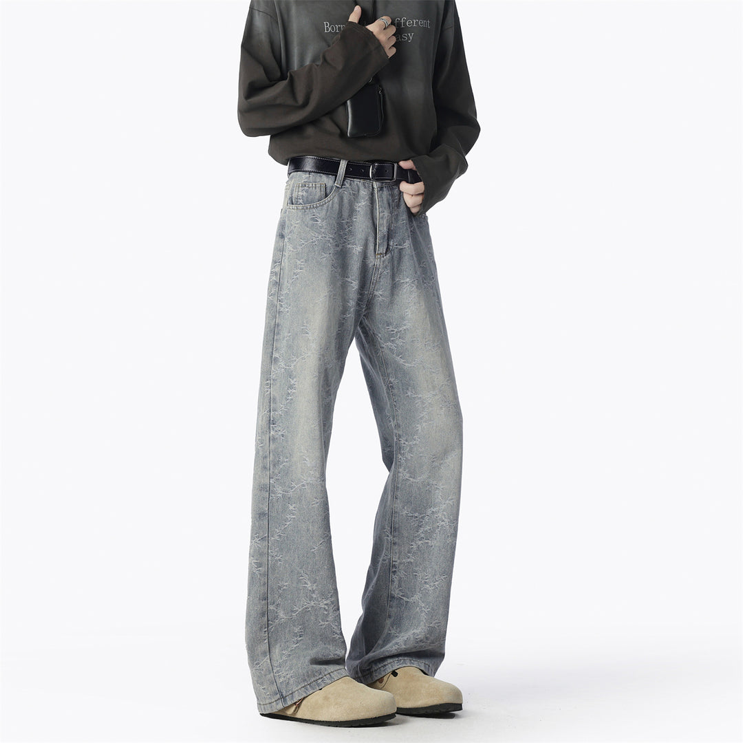 Men's wide jeans with a unique pattern and great comfort Lune London