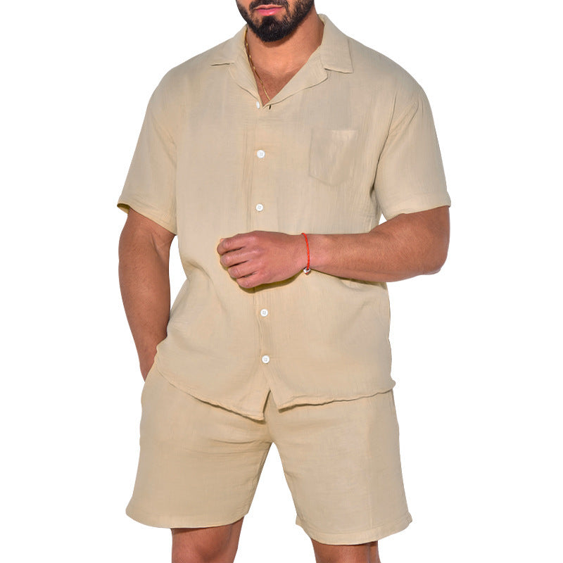 Men's short sleeve shirt and shorts set Lune London