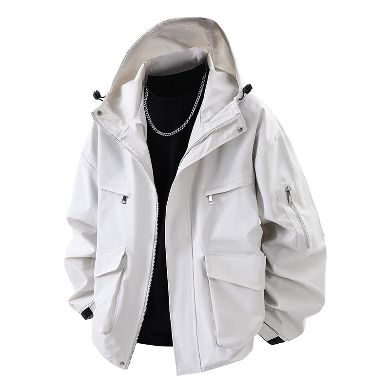 Practical outdoor jacket for men with multiple pockets Lune London