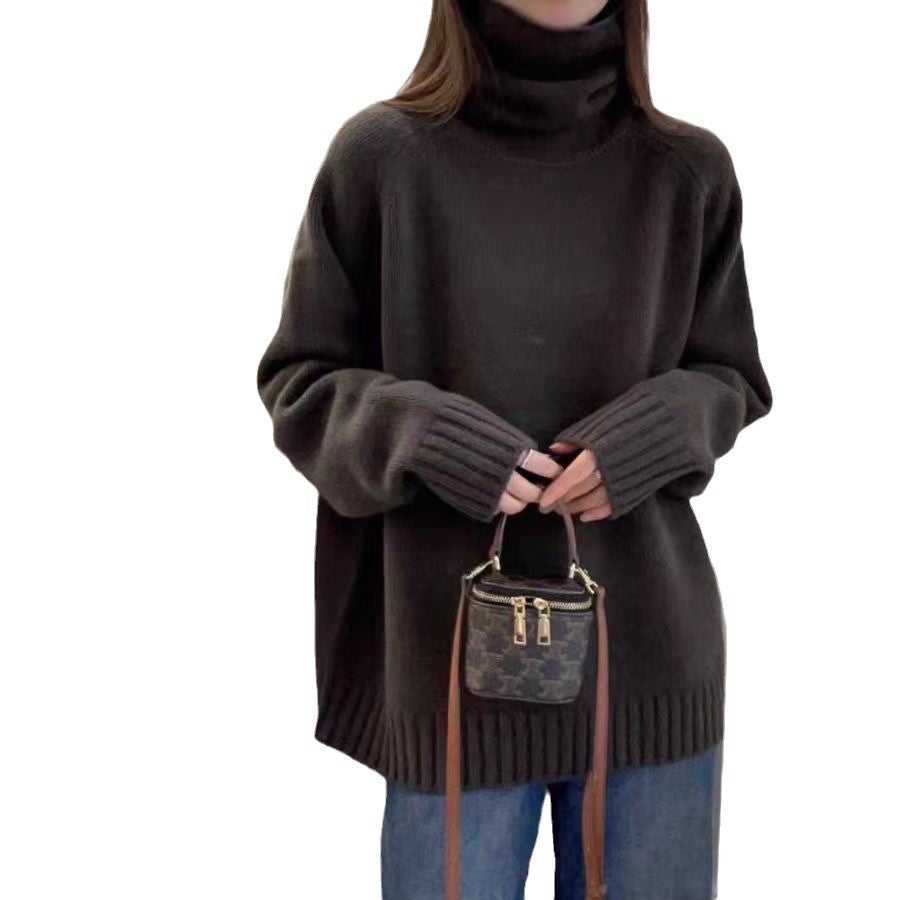 Pull à col roulé oversize pour femmes en tricot de haute qualité Chic & Stil
